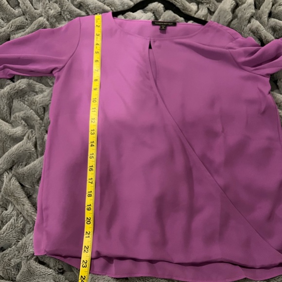 Banana Republic lilac keyhole blouse size small petite - Picture 12 of 14